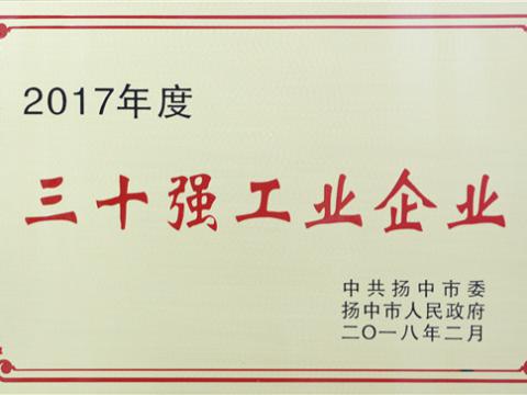 emc易倍集团提升2017年度扬中市“三十强”前五位